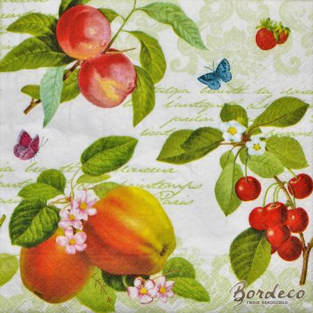 Serwetka do decoupage R2S owoce 33x33